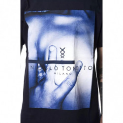 Maglietta in cotone blu - M