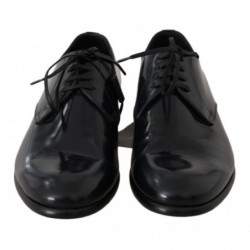 Scarpe derby eleganti in pelle blu lucida - EU39/US6