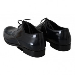 Scarpe derby eleganti in pelle blu lucida - EU39/US6