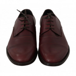 Scarpe formali derby in pelle rossa bordeaux - EU40/US7