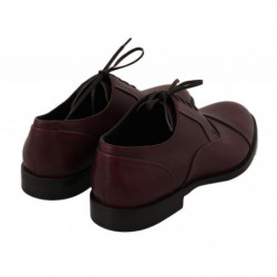 Scarpe formali derby in pelle rossa bordeaux - EU40/US7