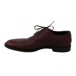 Scarpe formali derby in pelle rossa bordeaux - EU40/US7