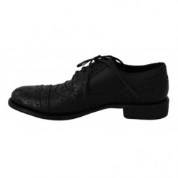Scarpe eleganti Oxford con punta alare in pelle blu - EU39/US6