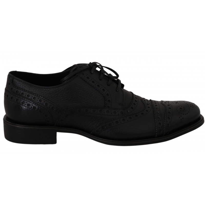 Scarpe eleganti Oxford con punta alare in pelle blu - EU40/US7