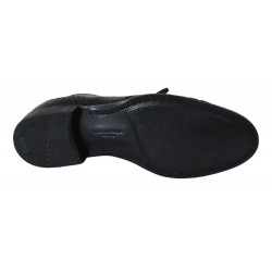 Scarpe eleganti Oxford con punta alare in pelle nera - EU39/US6