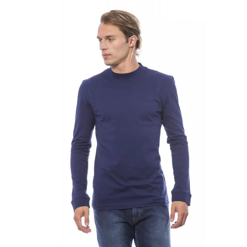 Maglione in cotone blu - L