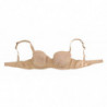 Intimo elasticizzato floreale in seta beige - IT1 - XS