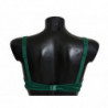 Intimo reggiseno pizzo floreale elasticizzato seta verde - IT2 - S