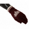Guanti in cashmere con corona con logo D&G rosso bianco - 9-L