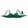Intimo reggiseno pizzo floreale elasticizzato seta verde - IT2 - S