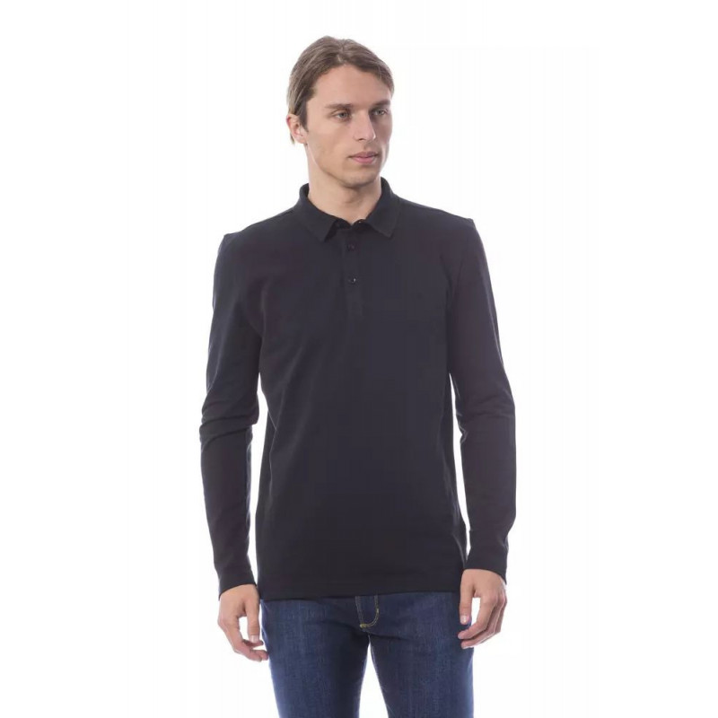 Polo in cotone nero - L