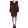 Abito floreale multicolor nero - L