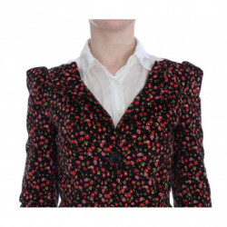 Abito floreale multicolor nero - L