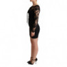 Miniabito aderente con top in pizzo nero aderente - IT36 - XS