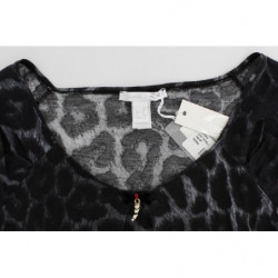 Top in camicetta con t-shirt modale leopardata grigia - IT46 - L