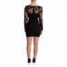 Miniabito aderente con top in pizzo nero aderente - IT36 - XS