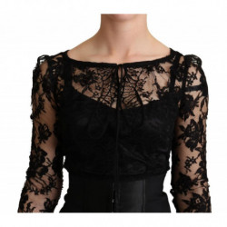 Miniabito aderente con top in pizzo nero aderente - IT36 - XS