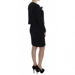 Completo abito tubino elasticizzato nero e maglione - IT52 - XL