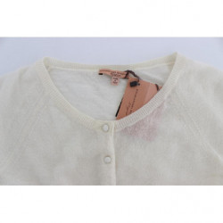 Cardigan maglione in misto lana bianca - IT46 - L