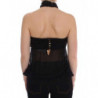 Camicetta con top avvolgente al collo nero - IT44-L