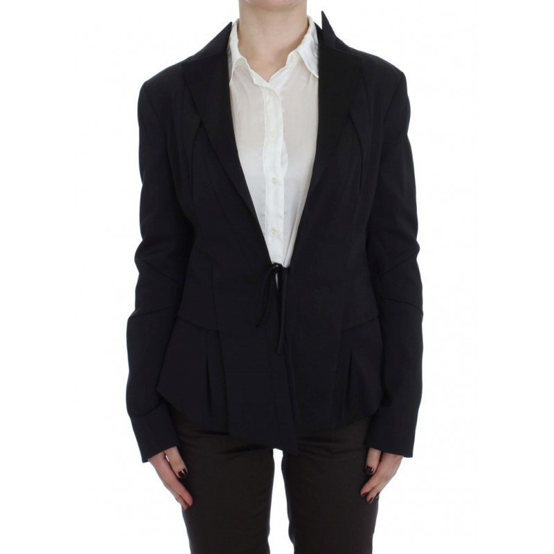 Giacca blazer monopetto elasticizzata nera - IT46-XL