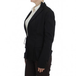 Giacca blazer monopetto elasticizzata nera - IT44-L