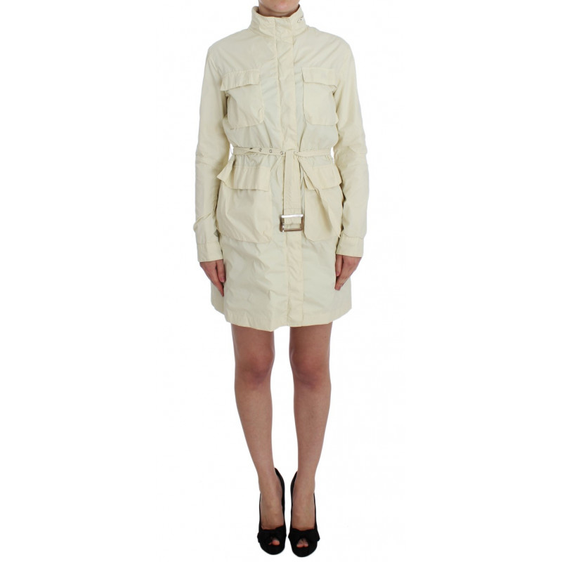 Cappotto trench resistente alle intemperie beige - S