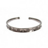 Bracciale rigido in argento 925 rodiato grigio - S