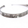 Bracciale rigido in argento 925 rodiato grigio - S