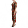 Abito longuette tubino in tulle con stampa floreale rossa - IT36 - XS