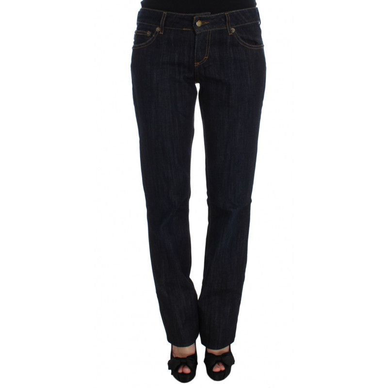 Jeans stretch dal taglio dritto in cotone blu - W26