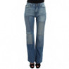 Jeans bootcut slim fit in cotone lavato blu - W26
