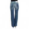 Jeans bootcut slim fit in cotone lavato blu - W26