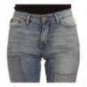 Jeans bootcut slim fit in cotone lavato blu - W26