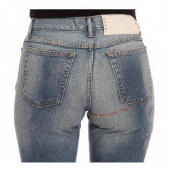 Jeans bootcut slim fit in cotone lavato blu - W26