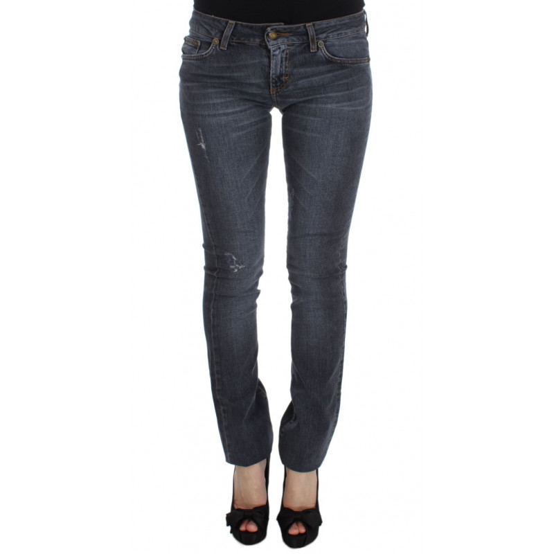 Jeans slim fit in misto cotone lavaggio blu - W25