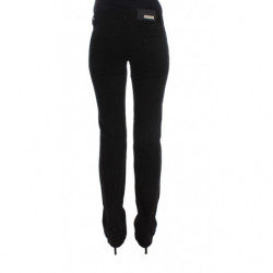 Jeans bootcut slim fit in cotone nero - W26