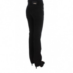 Jeans bootcut slim fit in cotone nero - W26