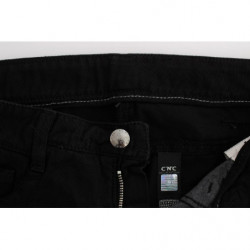 Jeans bootcut slim fit in cotone nero - W25