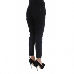 Jeans cropped slim fit in cotone nero - W26