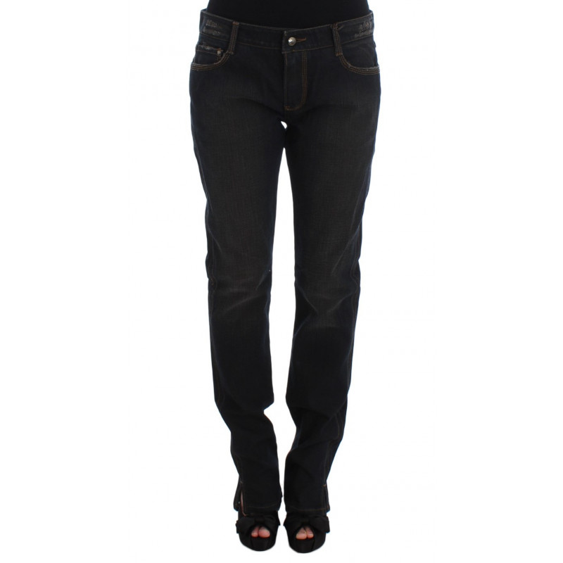 Jeans Boyfriend In Cotone Lavato Blu - IT44-L