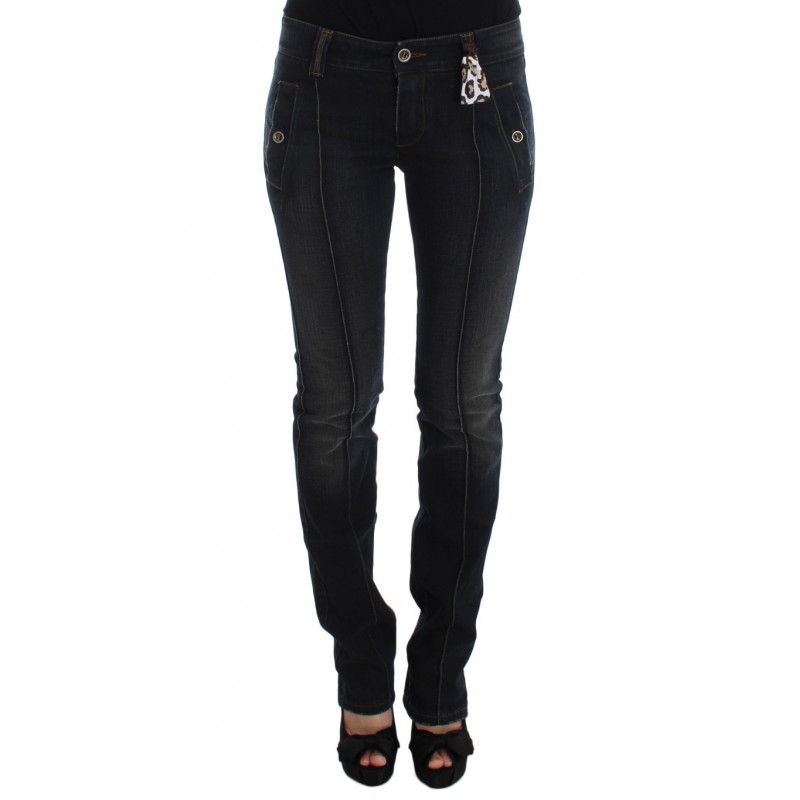 Jeans slim fit in cotone lavato blu - IT40-S
