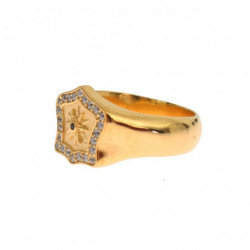 Anello in argento sterling 925 placcato oro - EU63 - US11