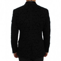 Giacca blazer slim Ricamo floreale nera - IT46 - S