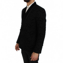 Giacca blazer slim Ricamo floreale nera - IT46 - S