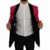 Giacca blazer slim in broccato floreale rosa - IT44 - XS