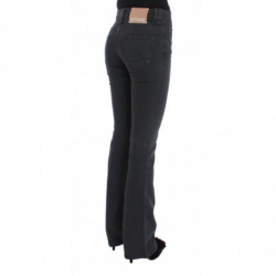 Jeans bootcut slim fit in misto cotone lavato blu - W25