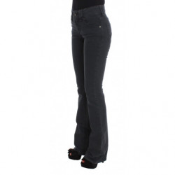 Jeans bootcut slim fit in misto cotone lavato blu - W27
