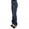 Jeans bootcut slim fit in misto cotone lavato blu - W24