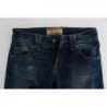 Jeans bootcut slim fit in misto cotone lavato blu - W26